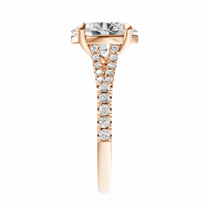 Oval Traditional Split-Shank Cathedral Setting