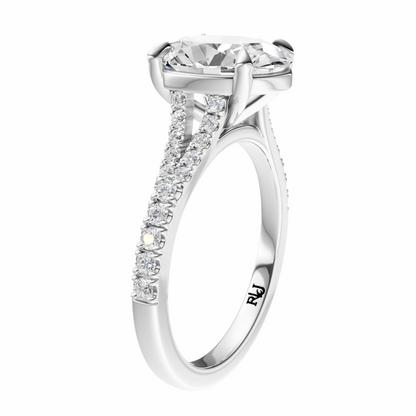 Oval Traditional Split-Shank Cathedral Setting