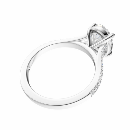 Oval Traditional Split-Shank Cathedral Setting