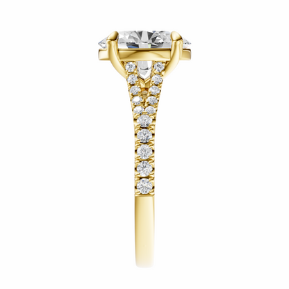 Oval Traditional Split-Shank Cathedral Setting