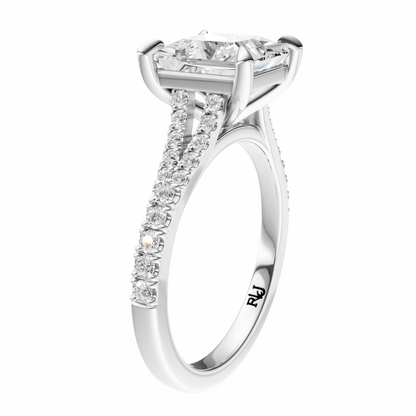 Princess Traditional Split-Shank Cathedral Setting