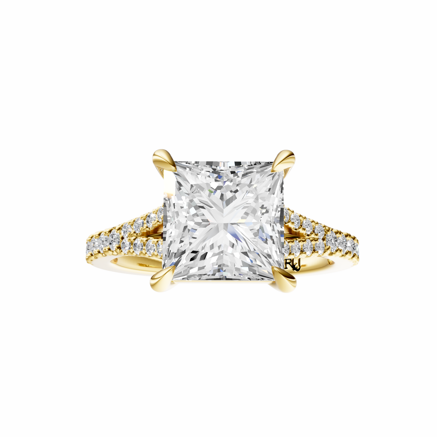 Princess Traditional Split-Shank Cathedral Setting