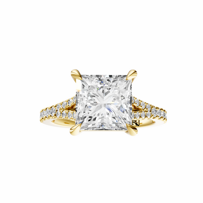 Princess Traditional Split-Shank Cathedral Setting