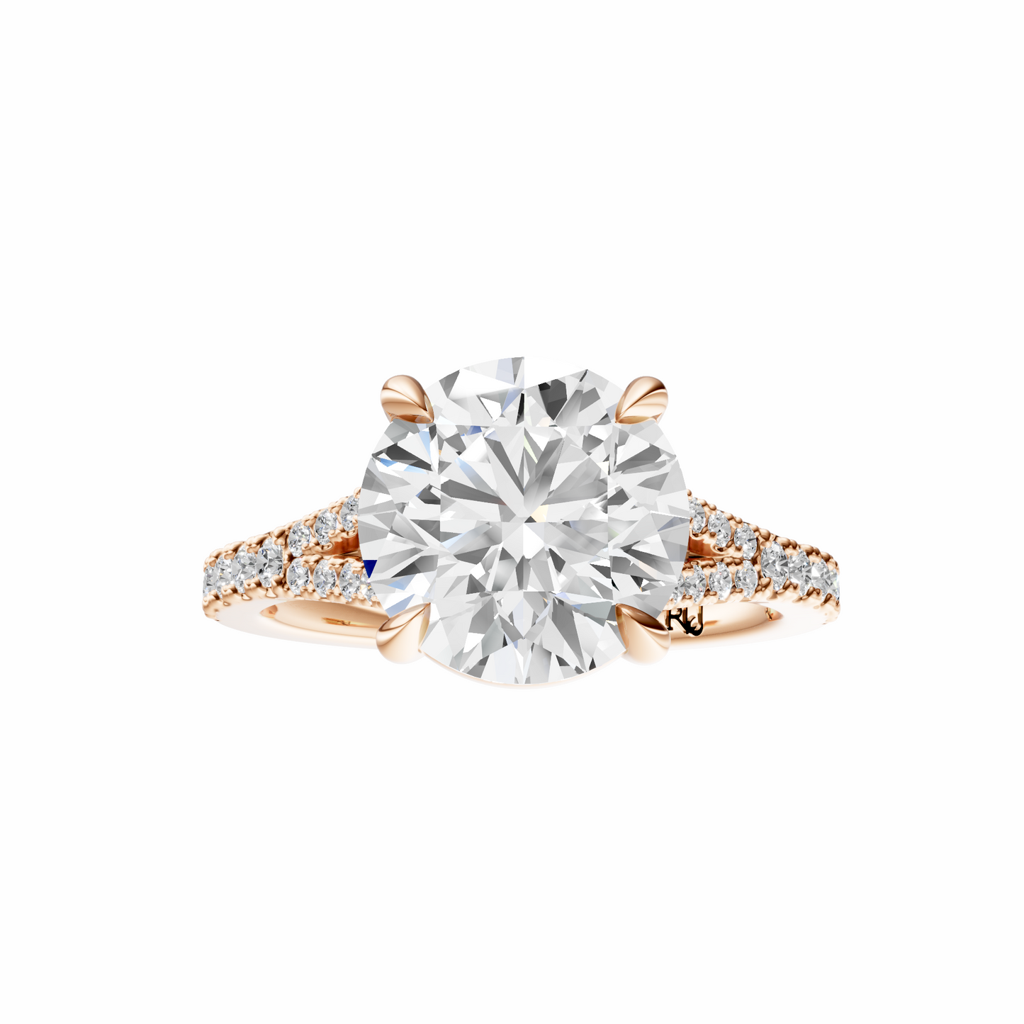 Round Traditional Split-Shank Cathedral Setting