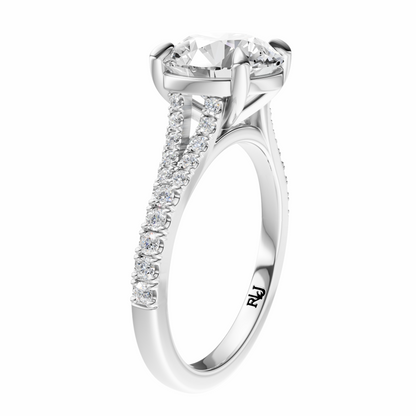 Round Traditional Split-Shank Cathedral Setting