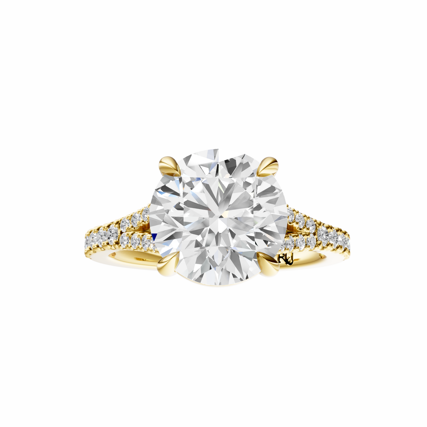 Round Traditional Split-Shank Cathedral Setting