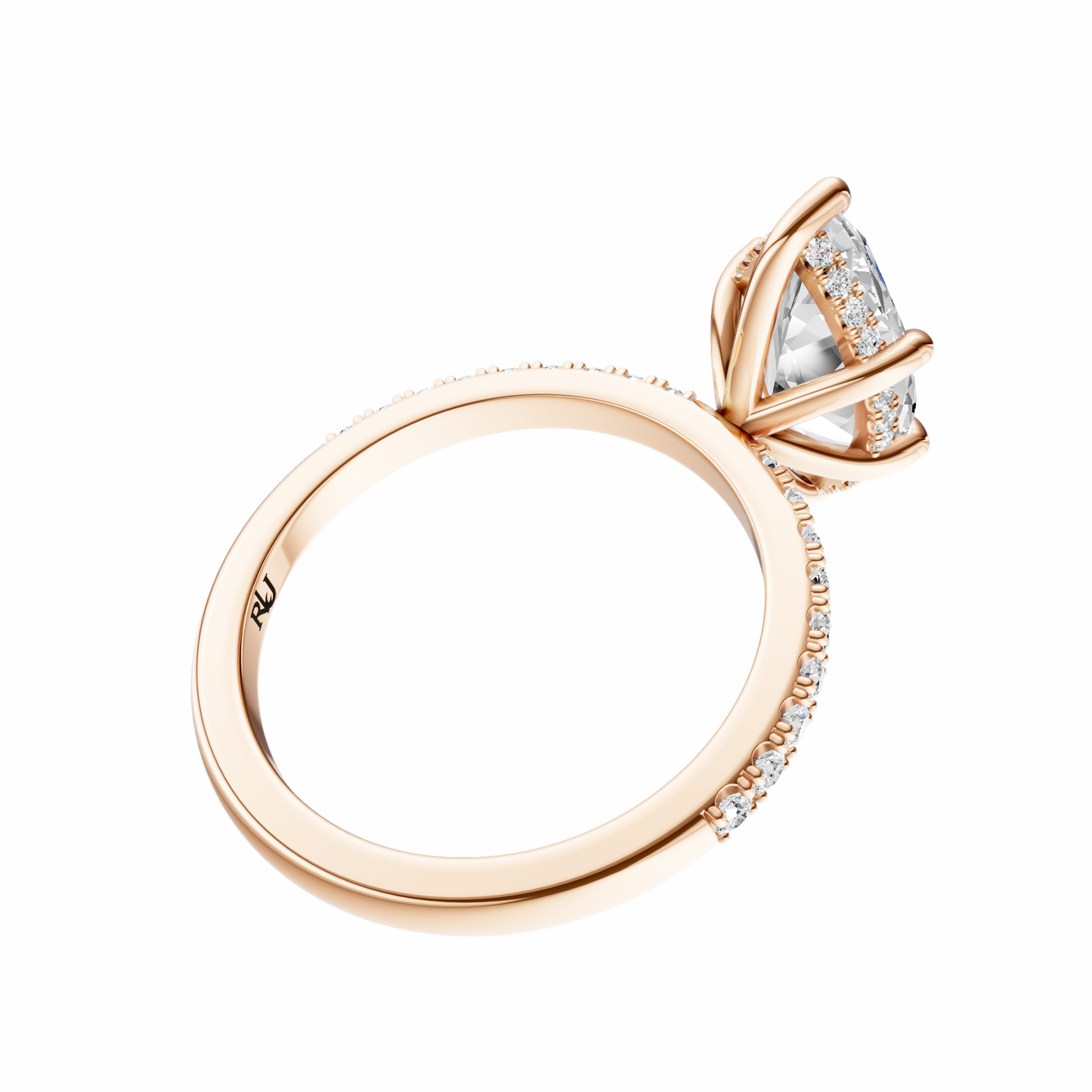 Marquise Traditional Elegance Hidden Halo Setting