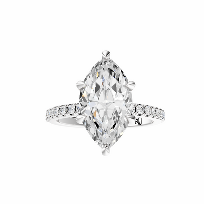 Marquise Traditional Elegance Hidden Halo Setting