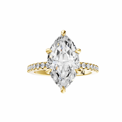 Marquise Traditional Elegance Hidden Halo Setting