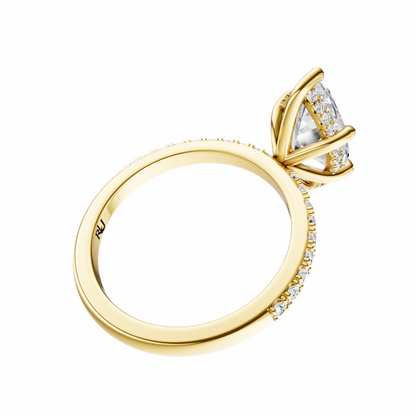 Marquise Traditional Elegance Hidden Halo Setting