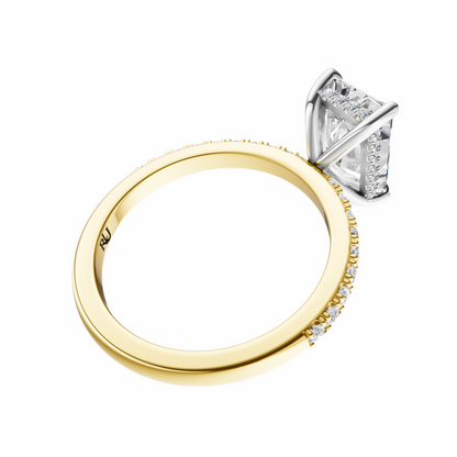 Radiant Mixed Metal Traditional Elegance Hidden Halo Setting