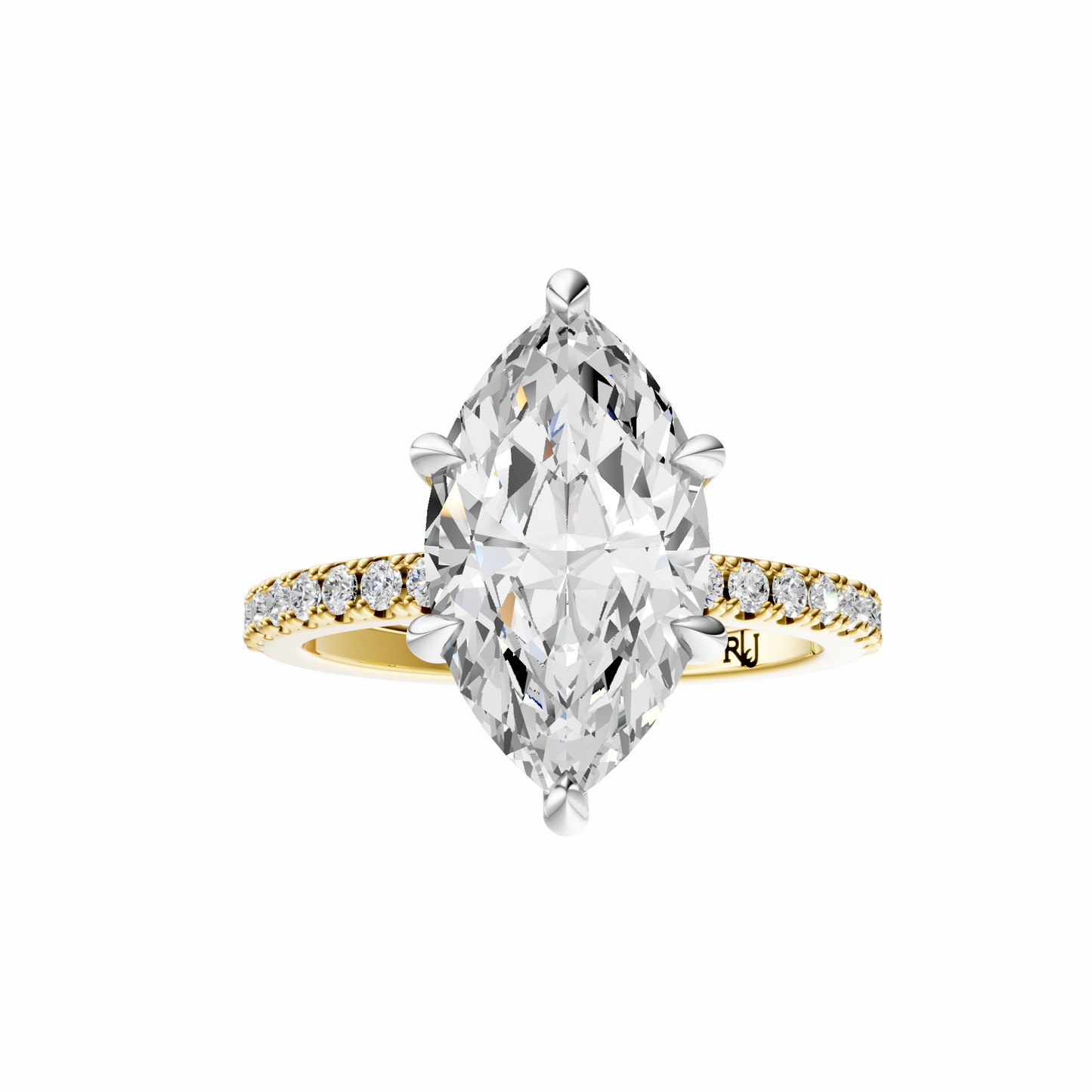 Marquise Mixed Metal Traditional Elegance Setting