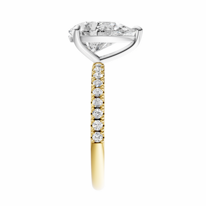 Pear Mixed Metal Traditional Elegance Setting