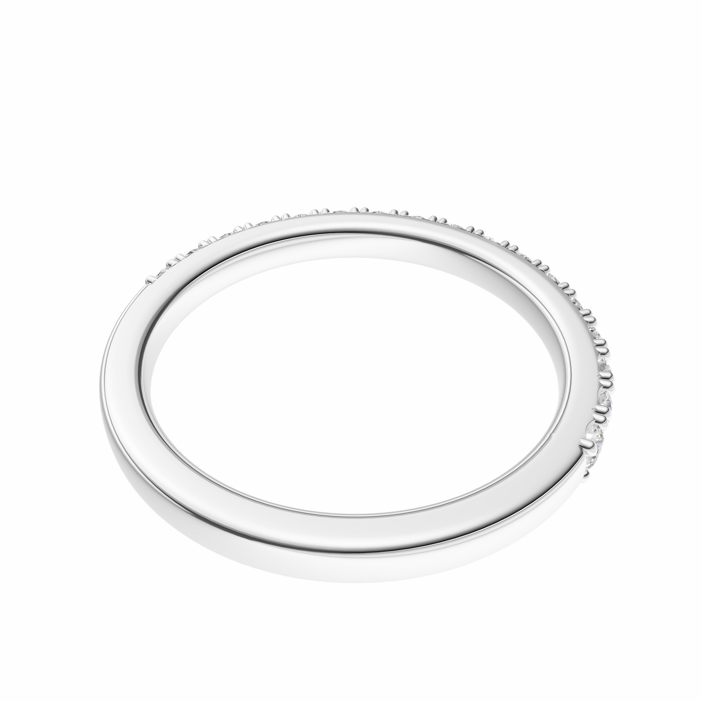 Signature Half Eternity Round Lab Diamond Wedding Band