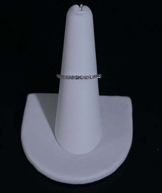 0.3ctw Round Lab Diamond 14kt White Gold Ring Size 7 DR-374