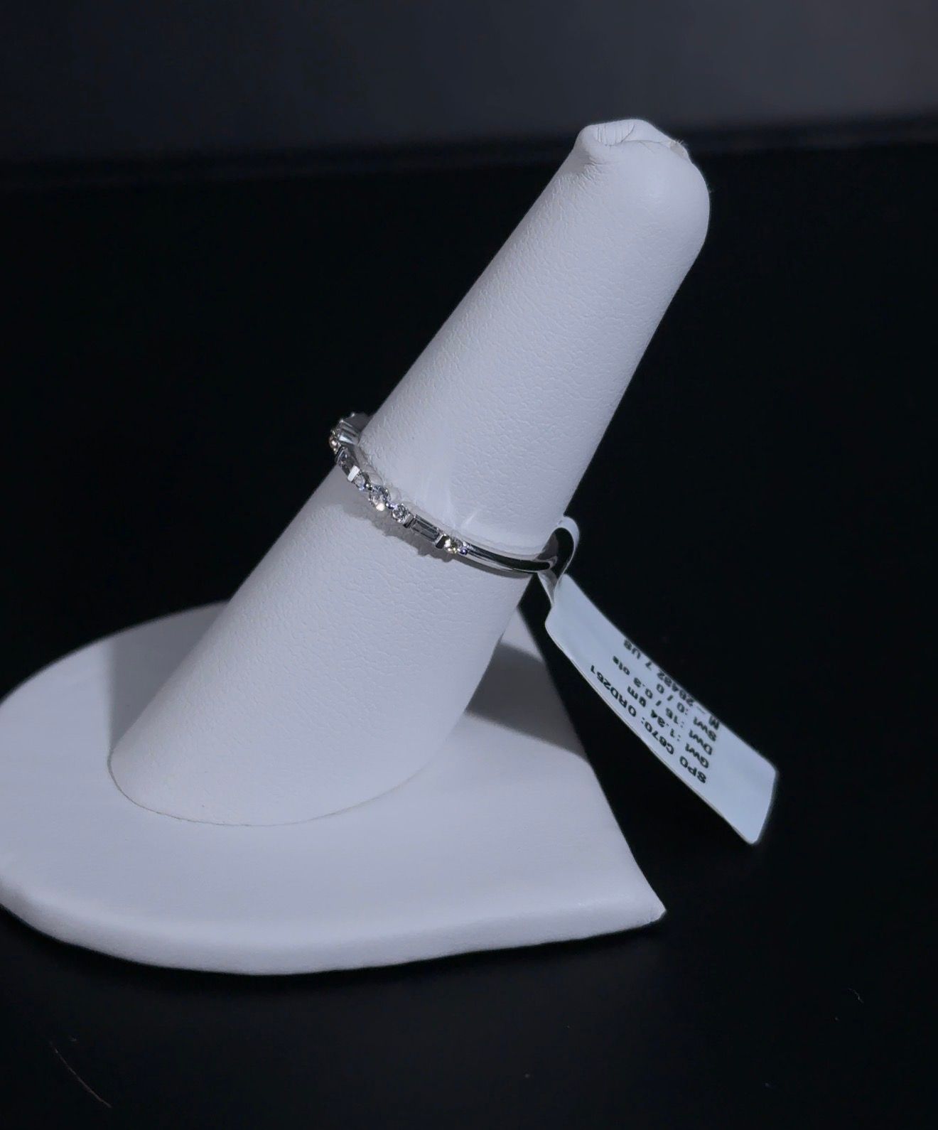0.3ctw Lab Diamond 14kt White Gold Ring Size 7 DR-477