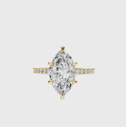 Marquise Traditional Accented Tulip Sparkler Setting