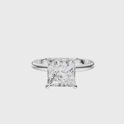 Princess Accented Tulip Solitaire Setting