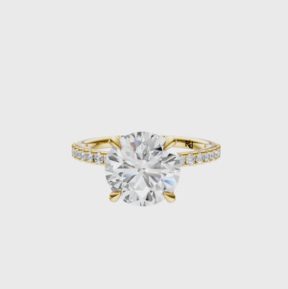 Round Traditional Accented Tulip Sparkler Setting