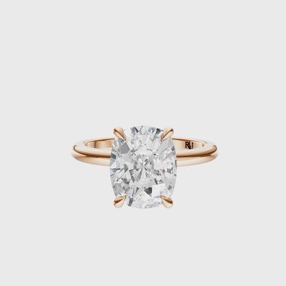 Cushion Accented Tulip Solitaire Setting