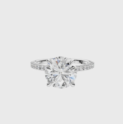 Round Traditional Accented Tulip Sparkler Setting