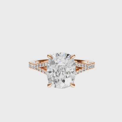 Cushion Traditional Split-Shank Cathedral Setting