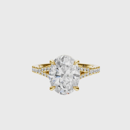 Oval Traditional Split-Shank Cathedral Setting