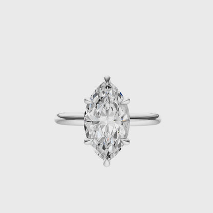 Marquise Deleted Bridge Solitaire Setting
