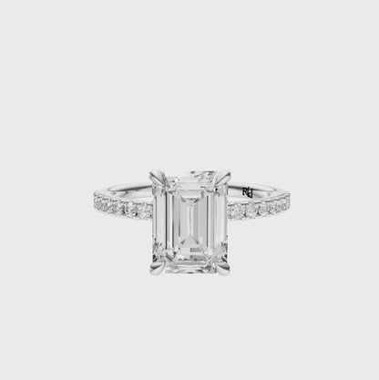 Emerald Traditional Accented Tulip Sparkler Setting