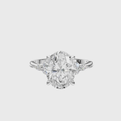 Oval Cluster Elegance Setting