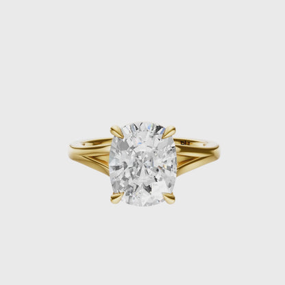 Cushion Split-Shank Cathedral Solitaire Setting