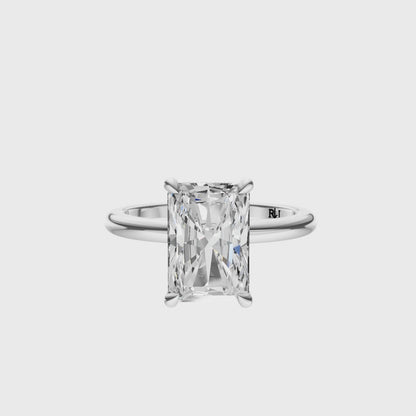 Radiant Tulip Hidden Halo Solitaire Setting