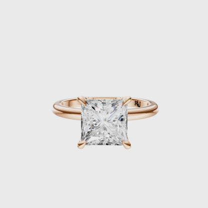 Princess Accented Tulip Solitaire Setting