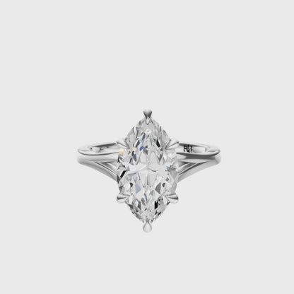 Marquise Split-Shank Cathedral Solitaire Setting