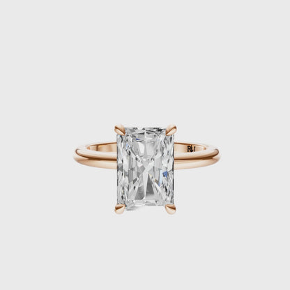 Radiant Tulip Hidden Halo Solitaire Setting
