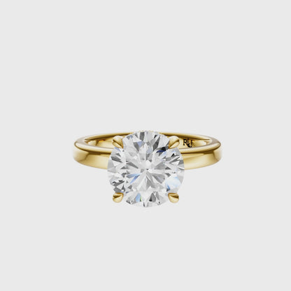 Round Elegant 2.7mm Band Signature Hidden Halo Setting