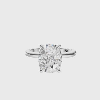 Cushion Accented Tulip Solitaire Setting
