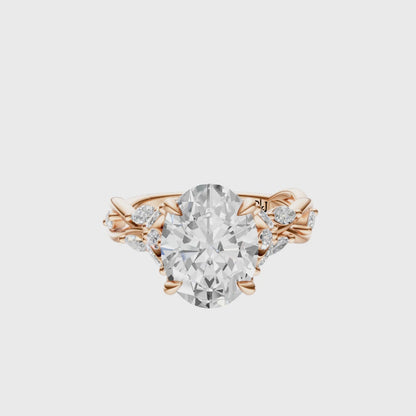 Oval Accented Nature Inspired Setting