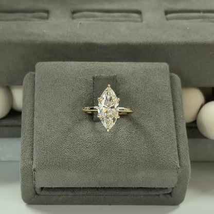 2.57 Carat Marquise Lab Diamond Elegant Solitaire Ring