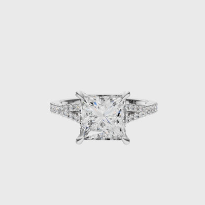 Princess Traditional Split-Shank Cathedral Setting