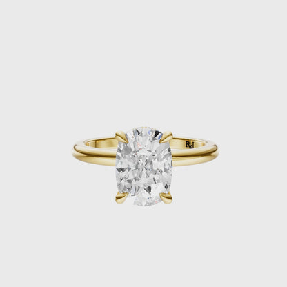 Cushion Tulip Hidden Halo Solitaire Setting