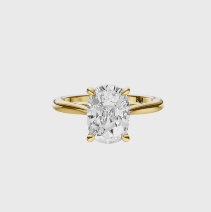 Cushion Cathedral Solitaire Setting