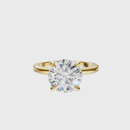 Round Accented Tulip Solitaire Setting