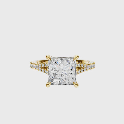 Princess Traditional Split-Shank Cathedral Setting