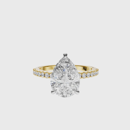 Pear Mixed Metal Traditional Elegance Setting