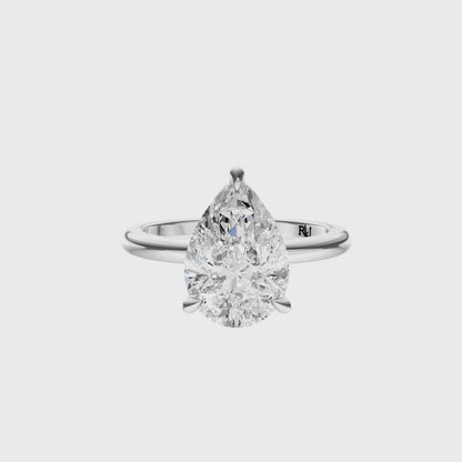 Pear Tulip Basket Solitaire Setting