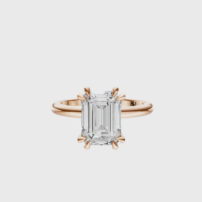 Emerald Signature Minimal Double Claw Prong Solitaire Setting