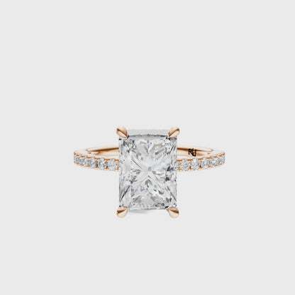 Princess Traditional Tulip Hidden Halo Setting