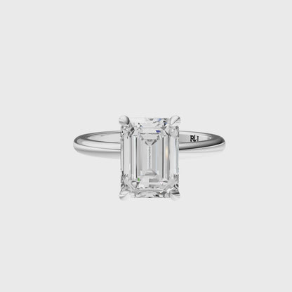 Emerald Elegant Signature Hidden Halo Setting