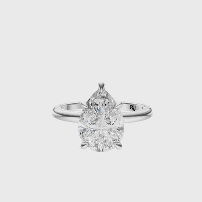 Pear Signature Minimal Solitaire Setting